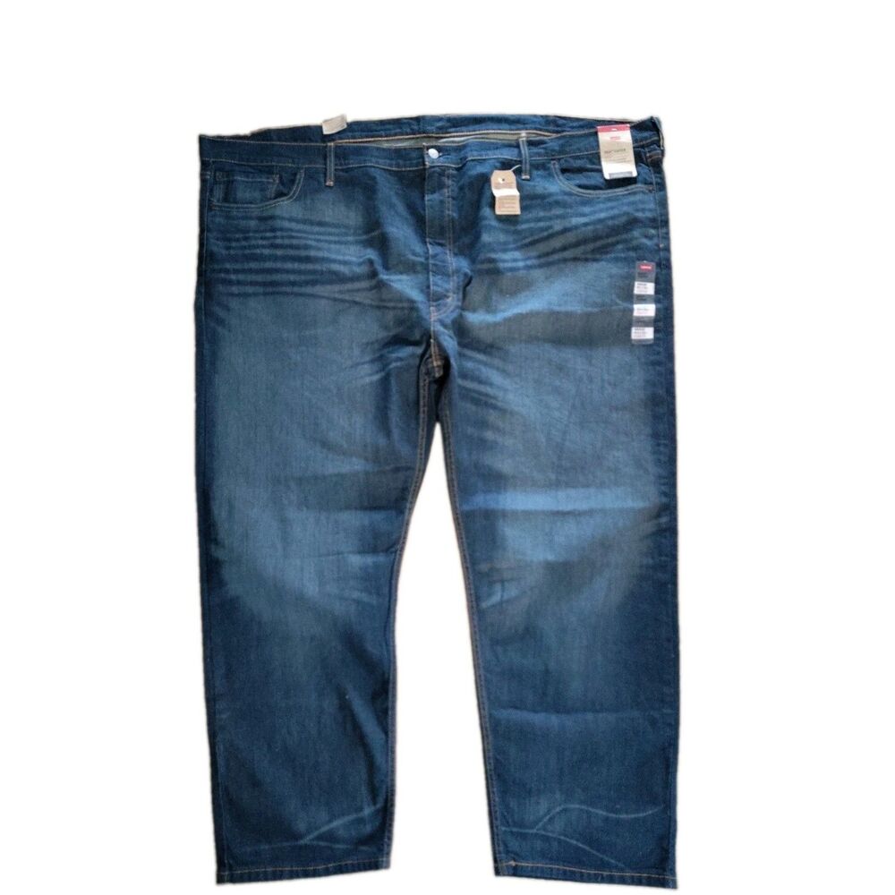 Levi's 502 Taper Men's 58x32 Big & Tall Stretch Blue Jeans NWT Modern Classic